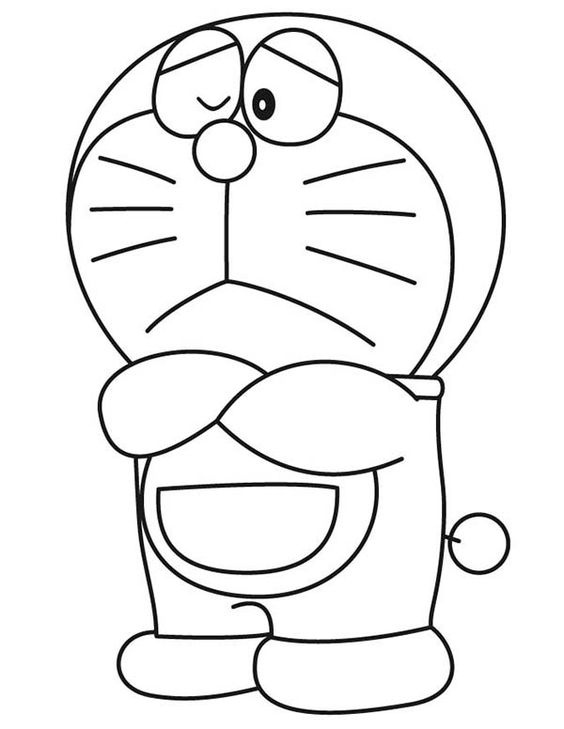 รูปภาพระบายสี โดเรม่อน Doraemon สำหรับเด็ก แจกฟรี