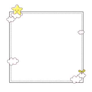 กรอบข้อความ PNG สวยๆ เมฆ