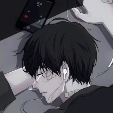 รูปการ์ตูนผู้ชาย นอนร้องไห้