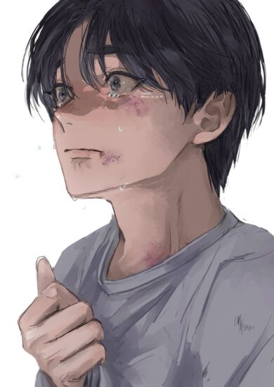 รูปการ์ตูนผู้ชาย เศร้าๆ ร้องไห้ เสียใจ