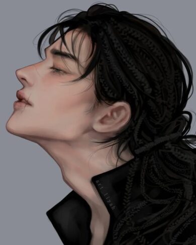 รูปการ์ตูนผู้ชาย เท่ๆ ด้านข้าง ผมยาว