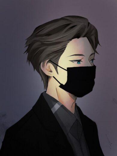 รูปการ์ตูนผู้ชาย เท่ๆ ใส่แมส หล่อๆ