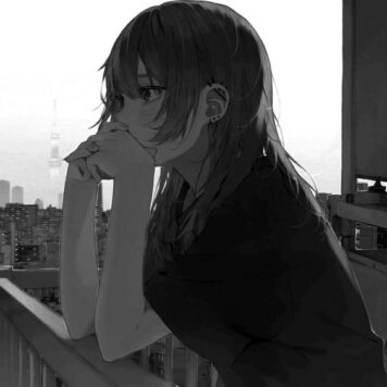 รูปภาพการ์ตูนผู้หญิง เศร้า เหงา