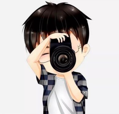 รูปการ์ตูนผู้ชาย น่ารักๆ ถือกล้อง