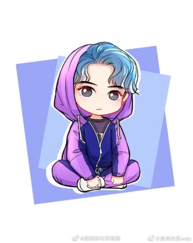 รูปการ์ตูนผู้ชาย น่ารักๆ ผมฟ้า