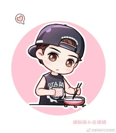 รูปการ์ตูนผู้ชาย น่ารักๆ กินชาบู