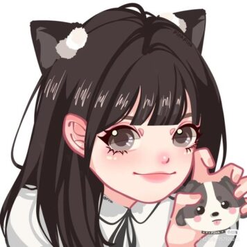 รูปการ์ตูนผู้หญิง น่ารักๆ กับน้องหมา