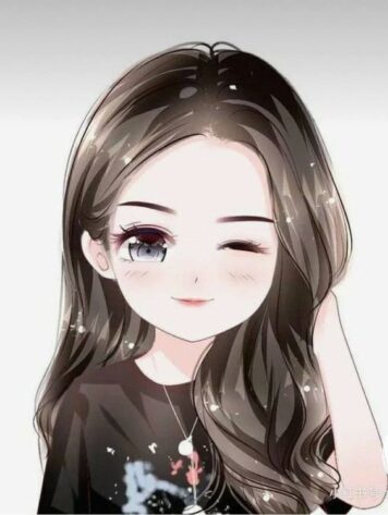 รูปการ์ตูนผู้หญิง ขยิบตา