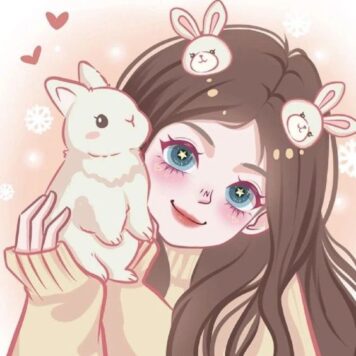 รูปการ์ตูนผู้หญิง กระต่าย