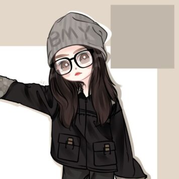 รูปการ์ตูนผู้หญิง ใส่แว่น