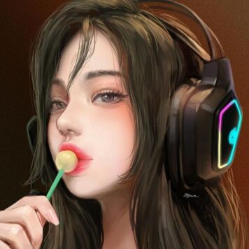 รูปการ์ตูนผู้หญิง แซ่บๆ อมยิ้ม