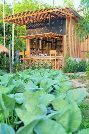 ซุ้มกาแฟ ไม้ระแนง