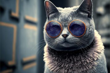 รูปภาพหน้าปก ภาพพื้นหลัง แมว ใส่แว่น