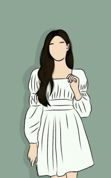 รูปภาพการ์ตูนผู้หญิง มินิมอล รูปวาด ลายเส้นง่ายๆ