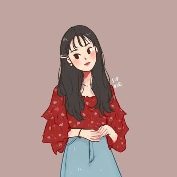 รูปภาพการ์ตูนผู้หญิง มินิมอล รูปวาด ลายเส้นง่ายๆ