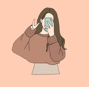 รูปภาพการ์ตูนผู้หญิง มินิมอล รูปวาด ลายเส้นง่ายๆ