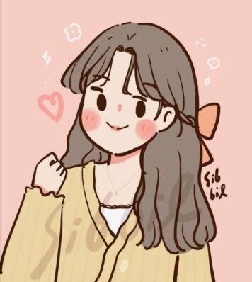 รูปภาพการ์ตูนผู้หญิง มินิมอล รูปวาด ลายเส้นง่ายๆ