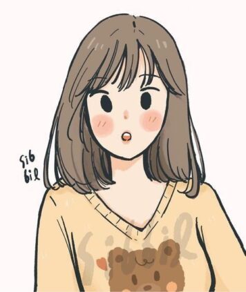 รูปภาพการ์ตูนผู้หญิง มินิมอล รูปวาด ลายเส้นง่ายๆ