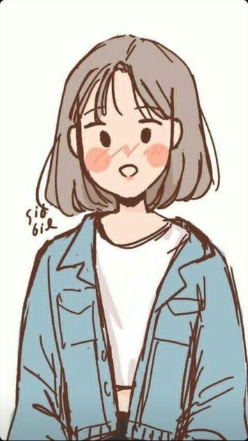 รูปภาพการ์ตูนผู้หญิง มินิมอล รูปวาด ลายเส้นง่ายๆ