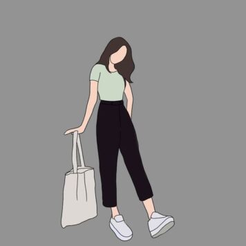 รูปภาพการ์ตูนผู้หญิง มินิมอล รูปวาด ลายเส้นง่ายๆ