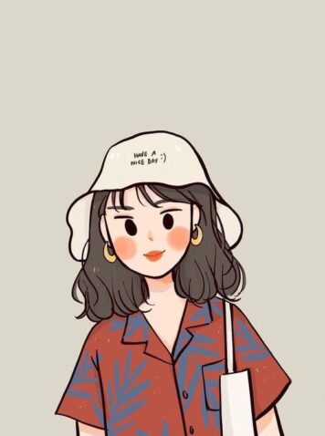 รูปภาพการ์ตูนผู้หญิง มินิมอล รูปวาด ลายเส้นง่ายๆ