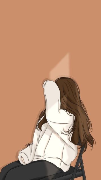 รูปภาพการ์ตูนผู้หญิง มินิมอล รูปวาด ลายเส้นง่ายๆ