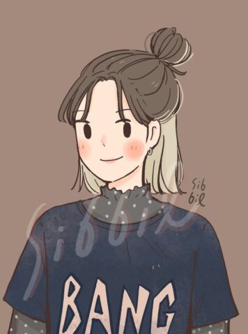 รูปภาพการ์ตูนผู้หญิง มินิมอล รูปวาด ลายเส้นง่ายๆ น่ารักๆ