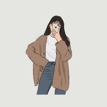 รูปภาพการ์ตูนผู้หญิง มินิมอล รูปวาด ลายเส้นง่ายๆ