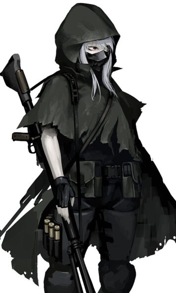 รูปภาพการ์ตูน ผู้หญิง โหดๆ เท่ๆ ถือปืน