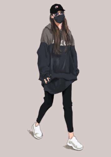 รูปภาพการ์ตูน ผู้หญิง เท่ๆ ใส่แว่น