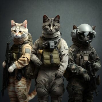 รูปแมวเท่ๆ โหดๆ ทหาร หน่วยรบ
