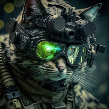 รูปภาพแมวเท่ๆ โหดๆ ทหาร หน่วยรบ ถือปืน