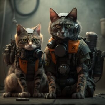 รูปภาพแมวเท่ๆ โหดๆ ทหาร หน่วยรบ ถือปืน