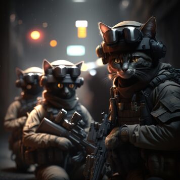 รูปภาพแมวเท่ๆ ชุดทหาร