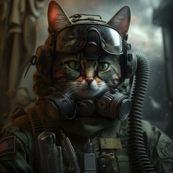 รูปภาพแมวเท่ๆ ชุดทหาร