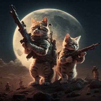 รูปภาพแมวเท่ๆ ชุดทหาร