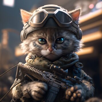 รูปภาพแมวเท่ๆ ชุดทหาร