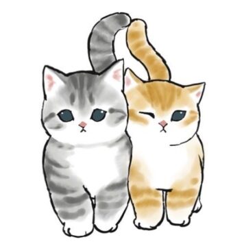 รูปการ์ตูนแมว น่ารัก คู่รัก