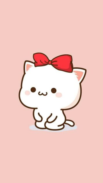 รูปการ์ตูนแมว น่ารัก ติดโบว์