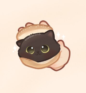 รูปการ์ตูนแมว น่ารัก แมวดำ