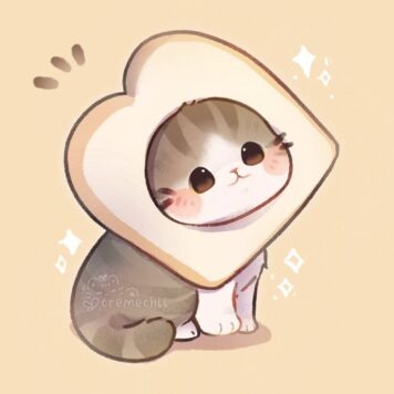 รูปการ์ตูนแมว น่ารัก หนมปัง