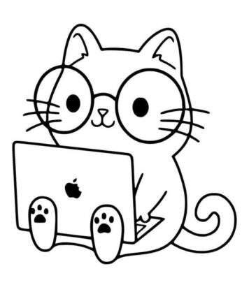 รูปการ์ตูนแมว วาดง่าย