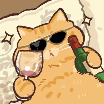 รูปการ์ตูนแมว เท่ๆ นอน