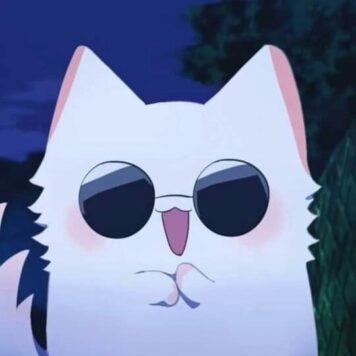 รูปการ์ตูนแมว เท่ๆ สีขาว