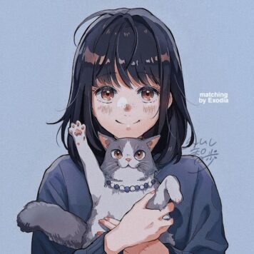 รูปการ์ตูนแมวกับคน