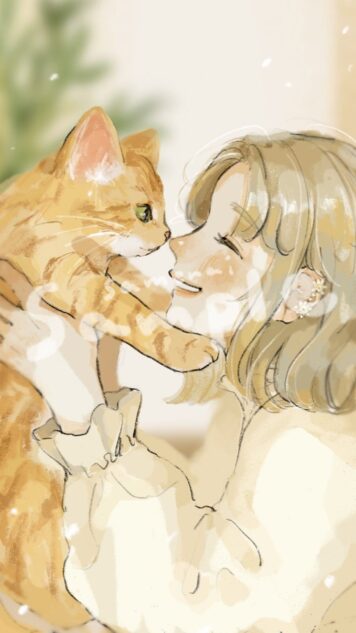 รูปการ์ตูนแมวกับคน