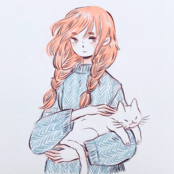 รูปการ์ตูนแมวกับคน