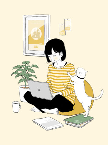 รูปการ์ตูนแมวกับคน