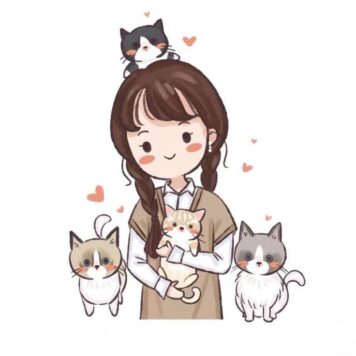 รูปการ์ตูนแมวกับคน