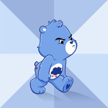 รูปหมีแคร์แบร์ สีฟ้า